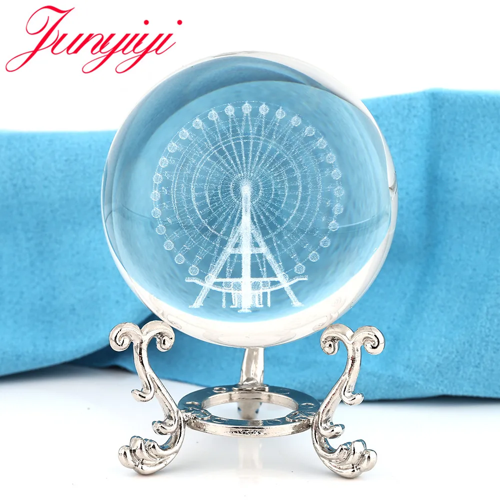 Миниатюрные декоративные шары на колесиках обозрения хрустальные линзы для