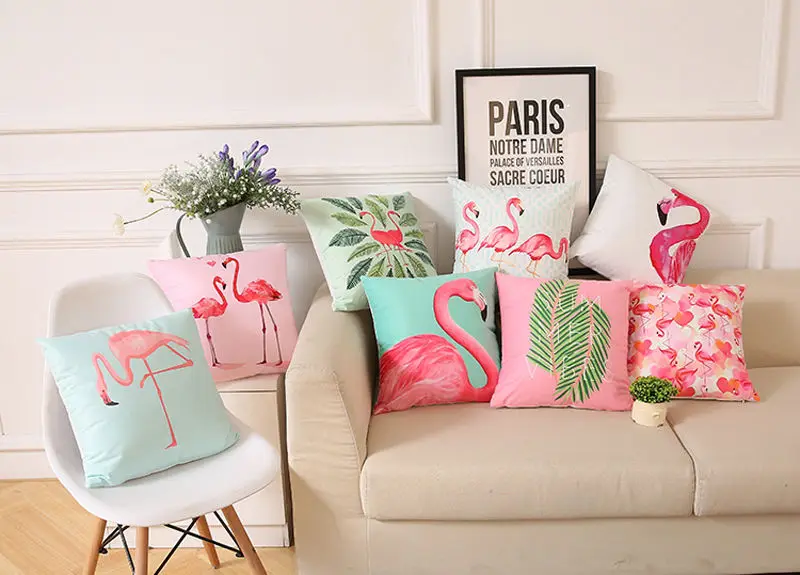 Мягкая Наволочка в виде фламинго для домашнего дивана|Наволочки| |