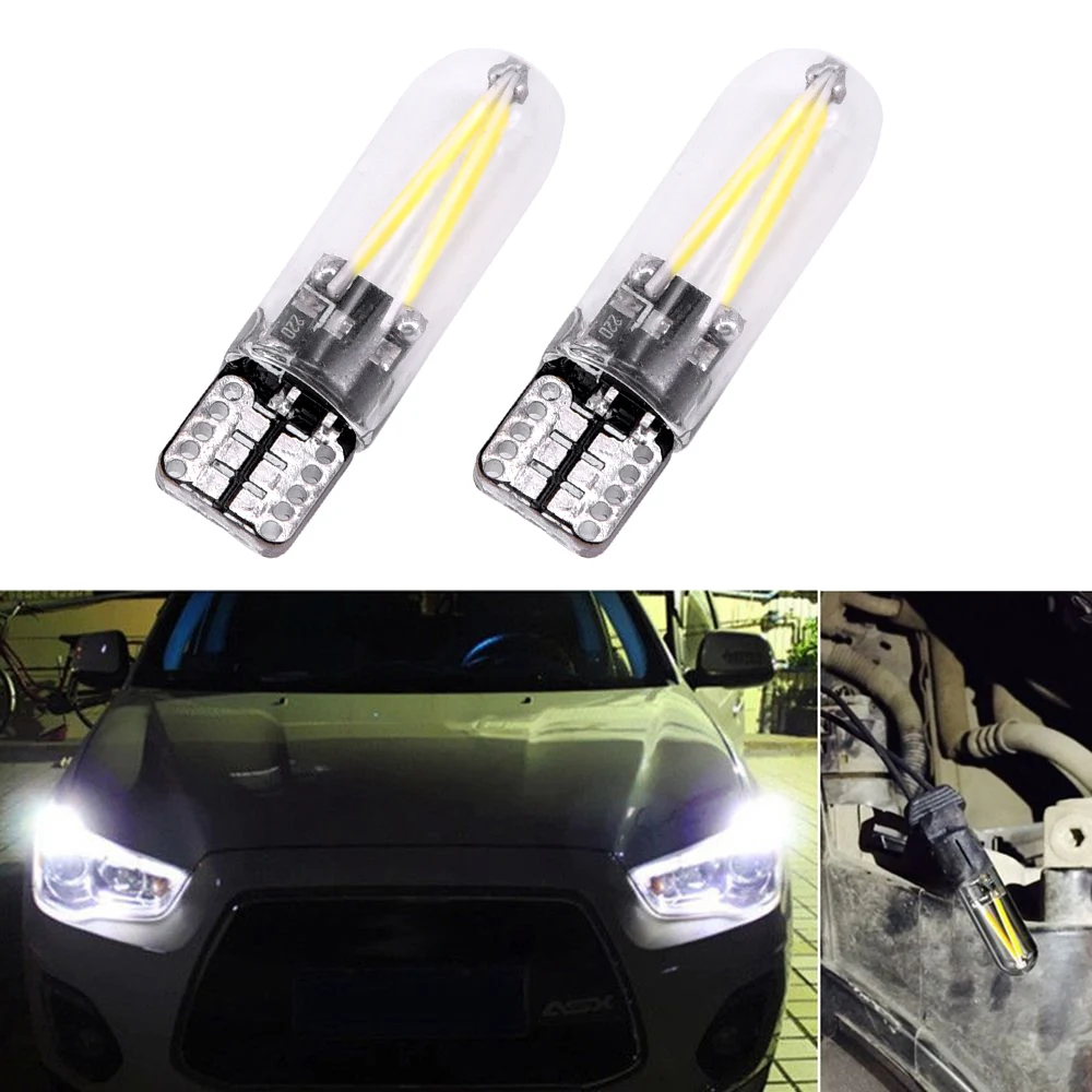 2 шт. 3 Вт AC/Dc 12 v-24 v T10 194 168 W5W LED автомобиль Стекло Подсветка регистрационного номера лампы белого цвета