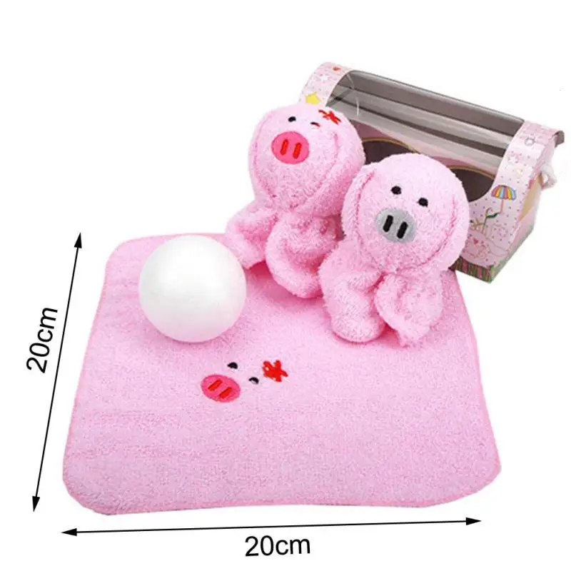4 Styles Cute Animal Compressed Travel Towel Set Gift With Embroidery Cotton Panda Pig Towels Bath Couple Wear S3 | Дом и сад