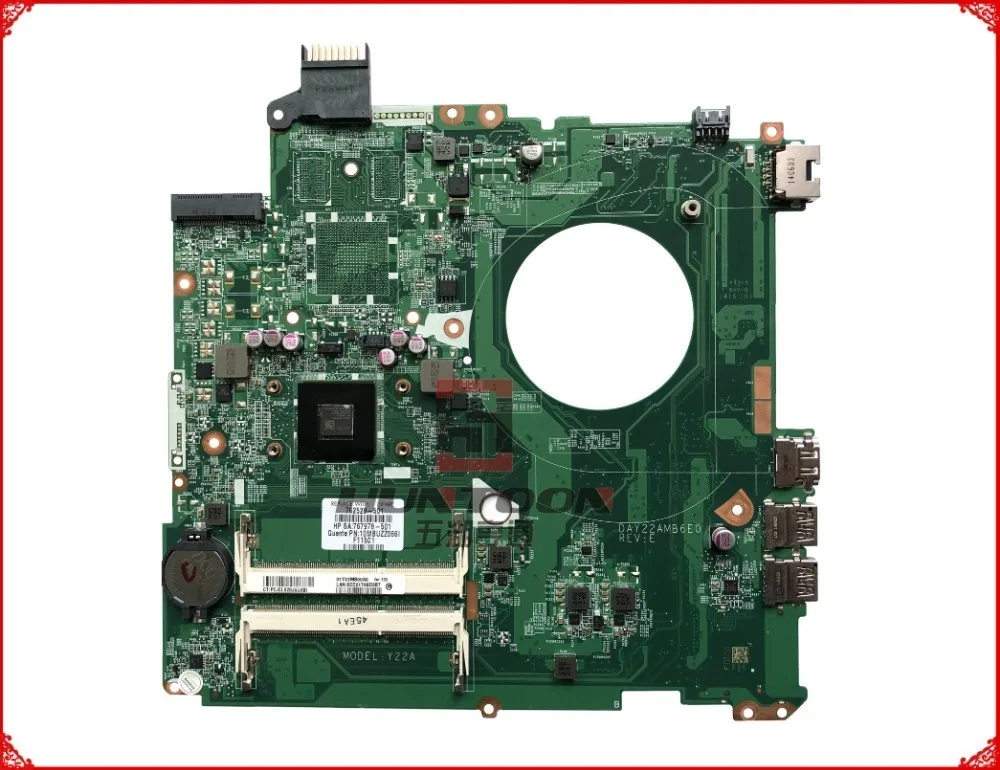 Материнская плата для ноутбука HP Pavilion 15 P 762528 001 501 Y22A DDR3 100%