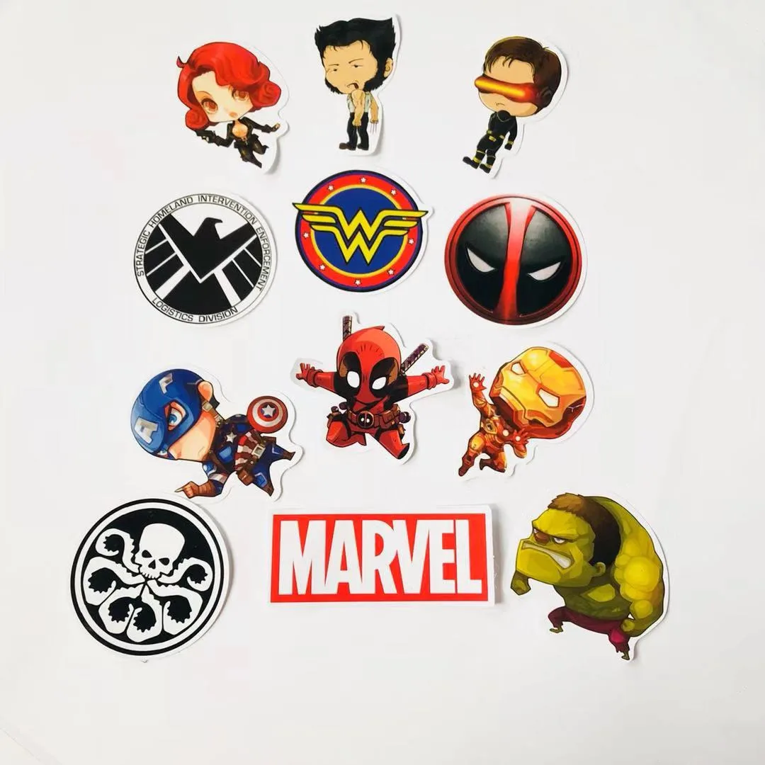 12 шт./компл. фильма мстители Человек-паук Халк Железный человек Капитан Америка