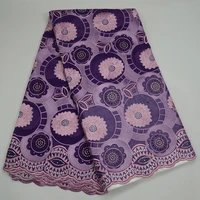 latest purple african dry lace fabric high quality swiss voile lace in switzerland 2019 nigerian cotton man voile lace fabrics