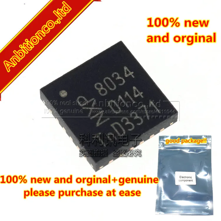 10 шт. 100% новый и оригинальный TDA8034HN/C1 TDA8034 Шелковый экран 8034 QFN24 в наличии|Комплекты