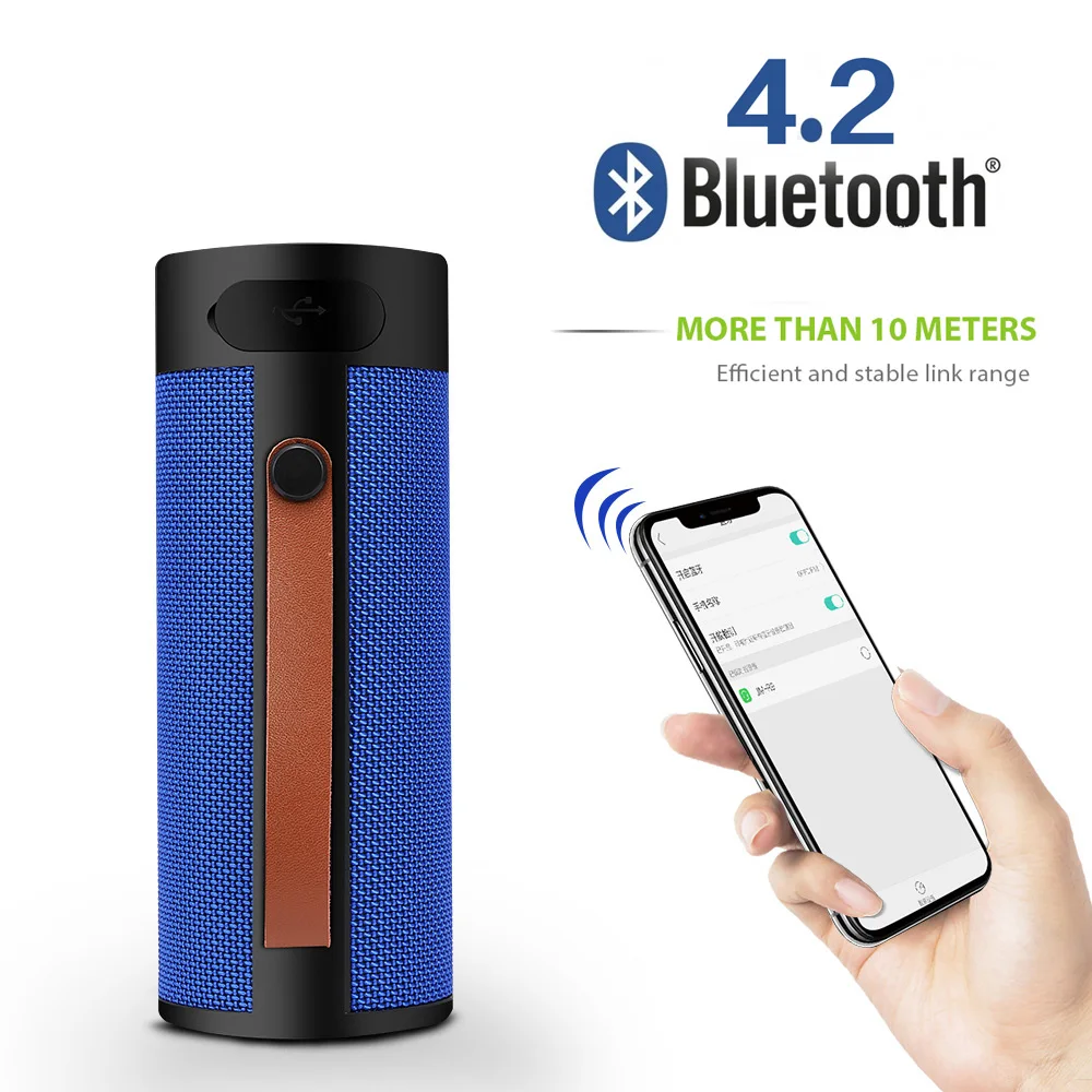 Портативный беспроводной bluetooth-динамик сабвуфер с микрофоном супер бас-Колонка