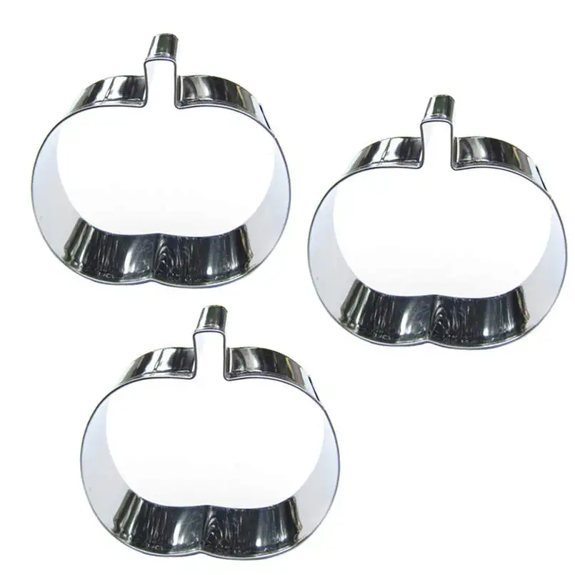 3 шт., резак для печенья в форме яблока, резак для печенья, рельефная машина из нержавеющей стали, кондитерские мягкие формы для конфет, инструменты для украшения торта