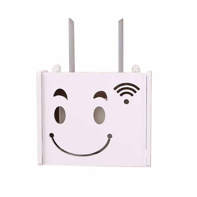 Беспроводной Wi Fi роутер ящик для хранения деревянная Пластиковая полка