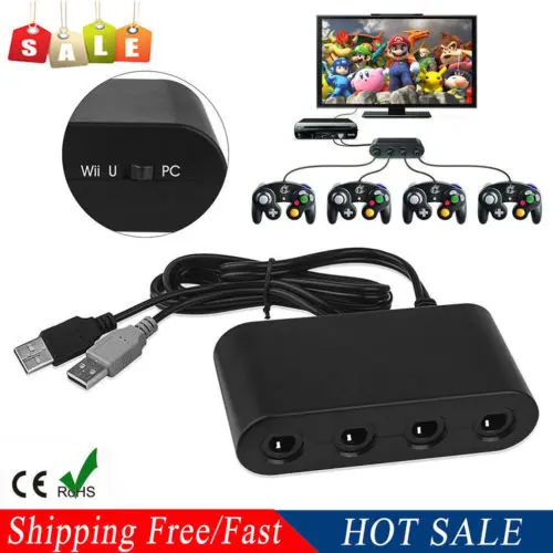 4Port USB Controller Adapter Converter For Nintendo Wii U&ampSwitch&ampPC Hot Converters Digital Cables |