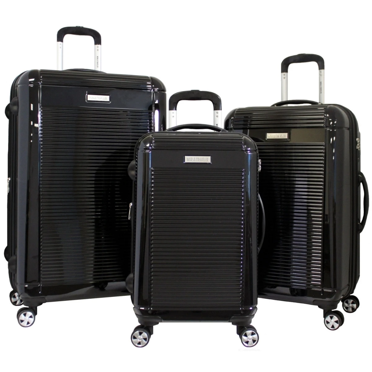 World Traveler WT4000-BLACK Regal Hardside легкий Набор для багажа Spinner-черный 3 шт |