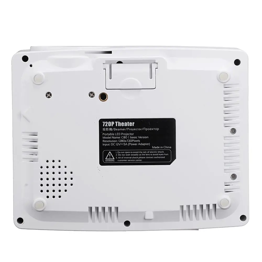 VIVIBRIGHT HD Мини проектор C80 1280x720 видео LED Портативный для игры кино домашнего