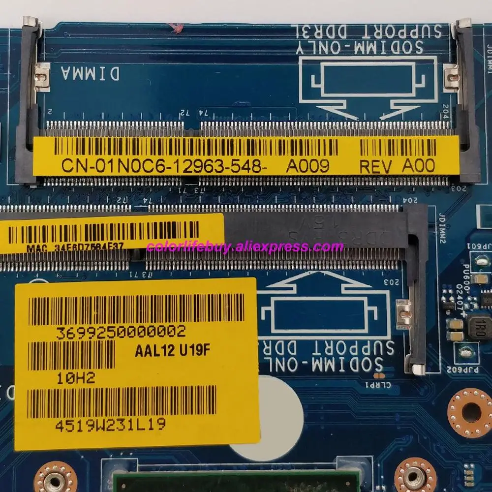 Натуральная CN 01N0C6 1N0C6 AAL12 LA C142P w A8 7410 материнская плата с процессором для ноутбука