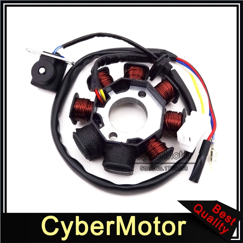 8 Катушек статор для двигателя GY6 49cc 50cc китайский мопед скутер Sunl Roketa Vespa Jonway Znen Jmstar