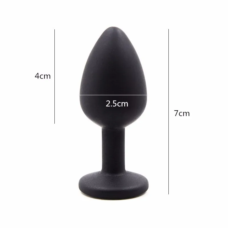 Small Silicone Anal Plug No Vibrators for Women Men Gay Beads Crystal Jewelry Butt Masturbation Sex Toys | Красота и здоровье