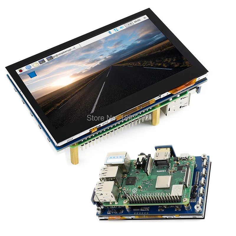 Raspberry Pi 4 3 дюймовый ЖК IPS 800x480 USB емкостный сенсорный экран для /4B/3B + 2B Мульти мини