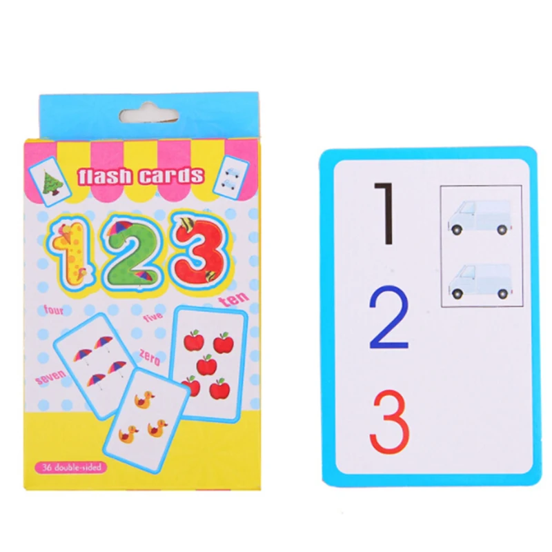 36 шт. флэш карты учим английское слово номер Детская образовательная