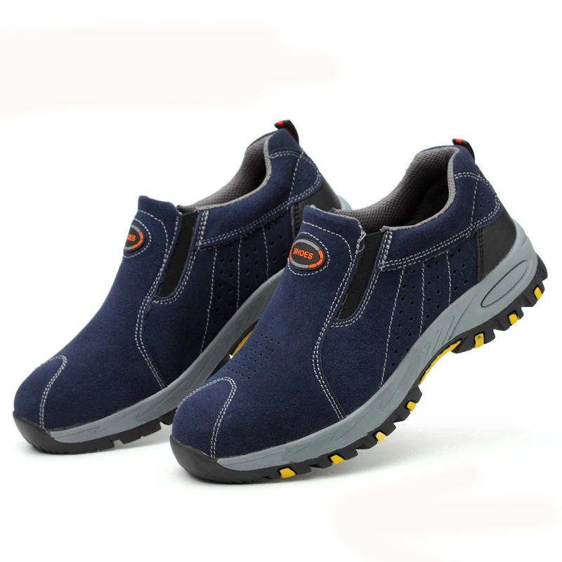 Ботинки мужские со стальным носком дышащие Нескользящие защита от прокола