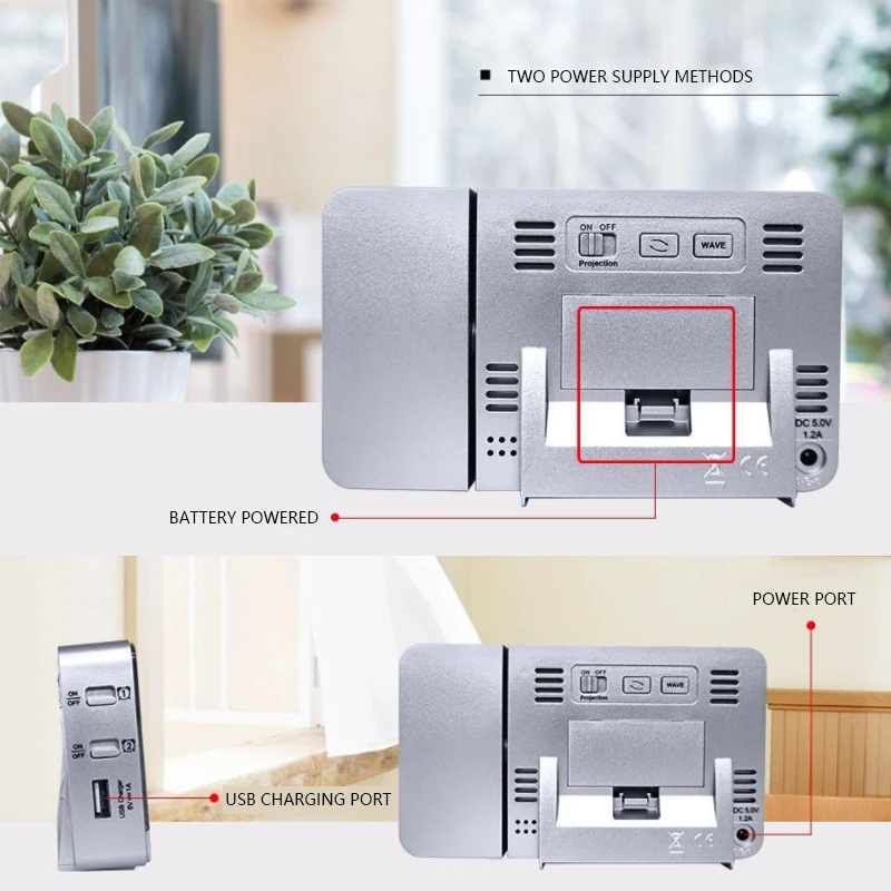 Проекционный будильник с функцией повтора проектор будильника цифровая