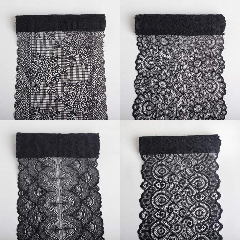 

White black Elastic mesh Lace Fabric Stretch lace Trims Ribbon underclothes Garment Clothing underwear Sewing Accessories