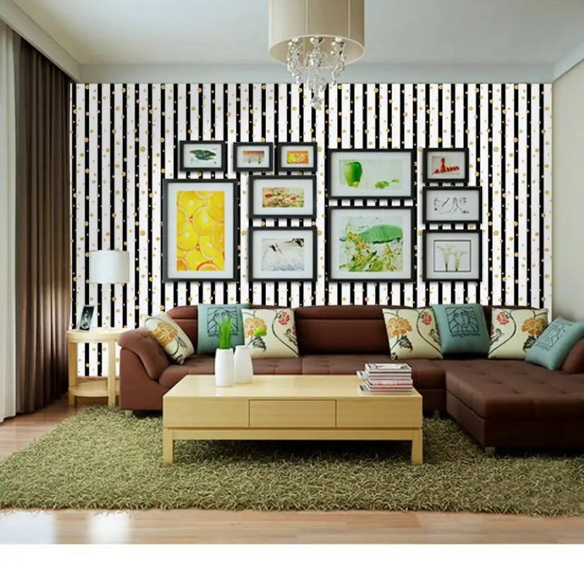 Modern Fashion Golden Polka Dot Wallpaper Black White Stripes Wall Paper Living Room Wall Background Tv Decoration Tapety Ez084
Modern Fashion Golden Polka Dot Wallpaper Black White Stripes Wall Paper Living Room Wall Background Tv Decoration Tapety Ez084