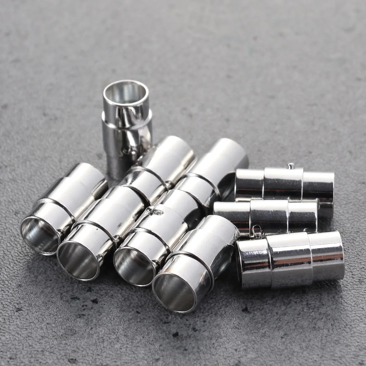 10 шт. прочные круглые магнитные застежки кожаный шнур браслеты ожерелье сделай