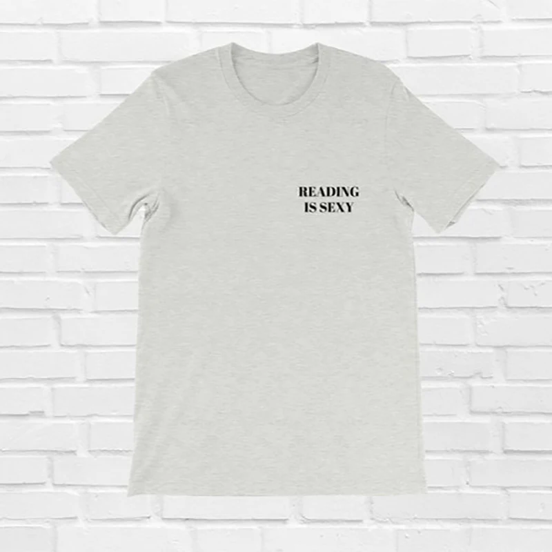 T Shirt Unisex Plus Size Women T-shirt Men Slogan Graphic Tees Shirts Tops Reading Is Sexy Funny XS-3XL | Женская одежда