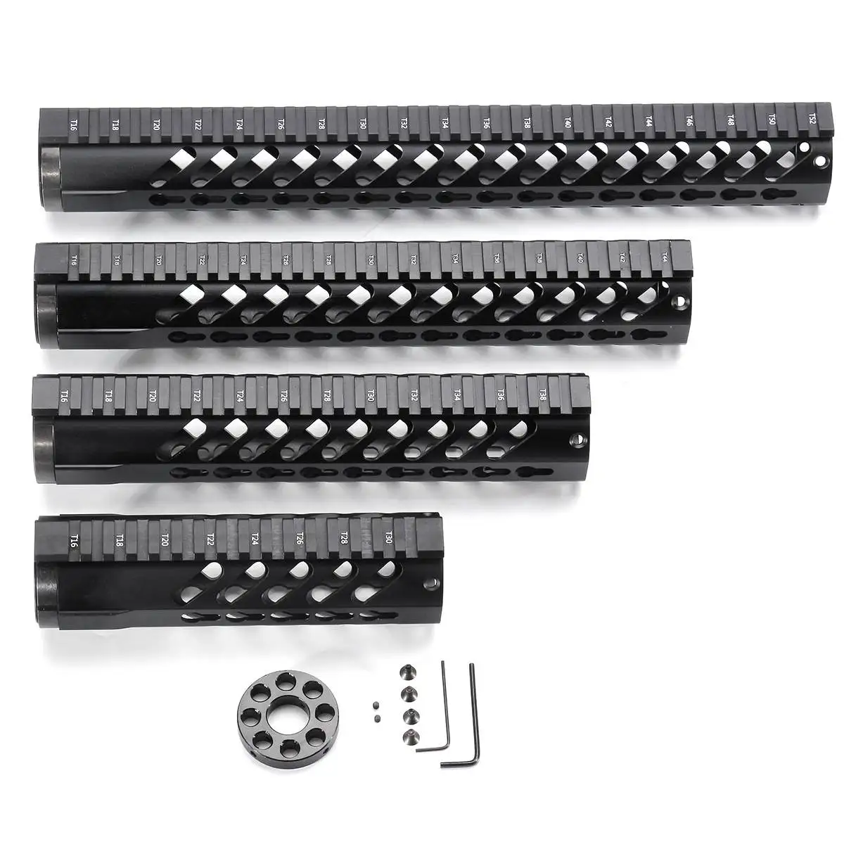 7 дюймов/9 дюймов/12 дюймов/15 дюймов металлический Fishbone Keymod+ Переднее стабильное кольцо для Jinming 9 Gen9 M4a1 мяч для игрушечного пистолета для металлической рыбьей кости
