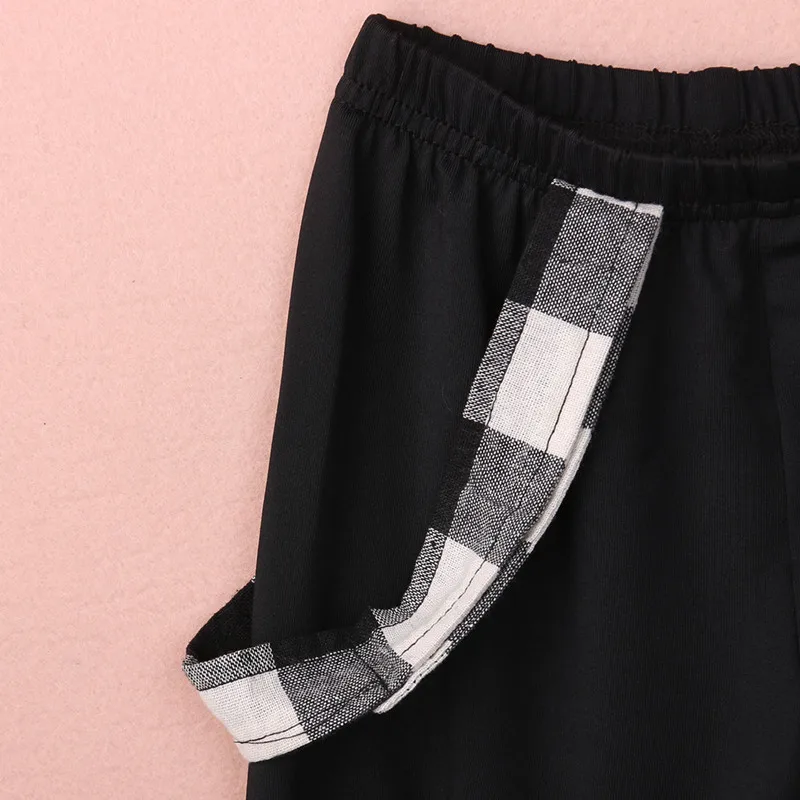 Toddler Kids Baby Girls Summer Letter Printed Outfits Short Sleeve Leltters T-shirt Strap Ripped Pants Clothes 2-7T | Мать и ребенок