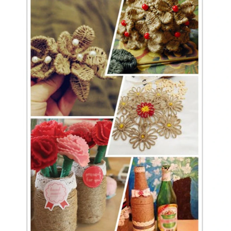 100 м длинная джутовая веревка из натурального льна рустикальная для рукоделия