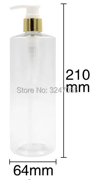 

5/10pcs 500ml Empty Press Lotion/Emulsion Pump Plastic Bottle,Clear/Blue/Brown/Green Cosmetic Shampoo/Skincare Product Container