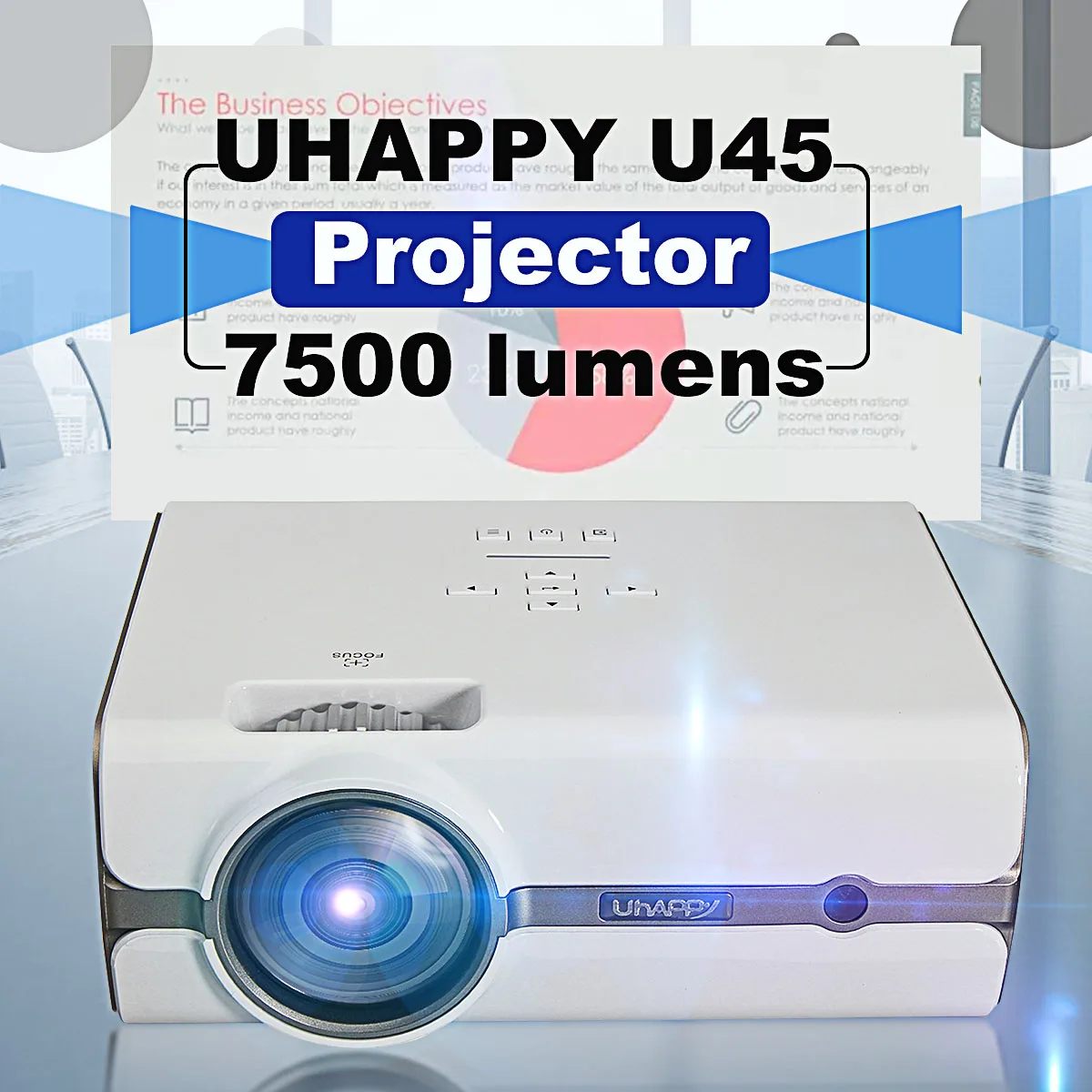 HD 1080 P портативный мини проектор 7500 домашний кинотеатр с внутренним кинотеатром USB tv HDMI 3D проектор