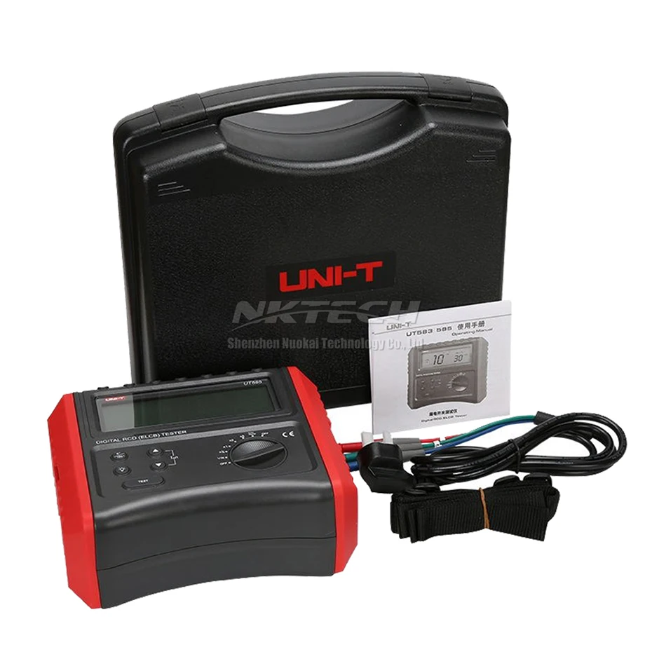 Цифровой RCD тестер UNI-T UT585 UT586 тестеры переключателей защиты от утечки частота