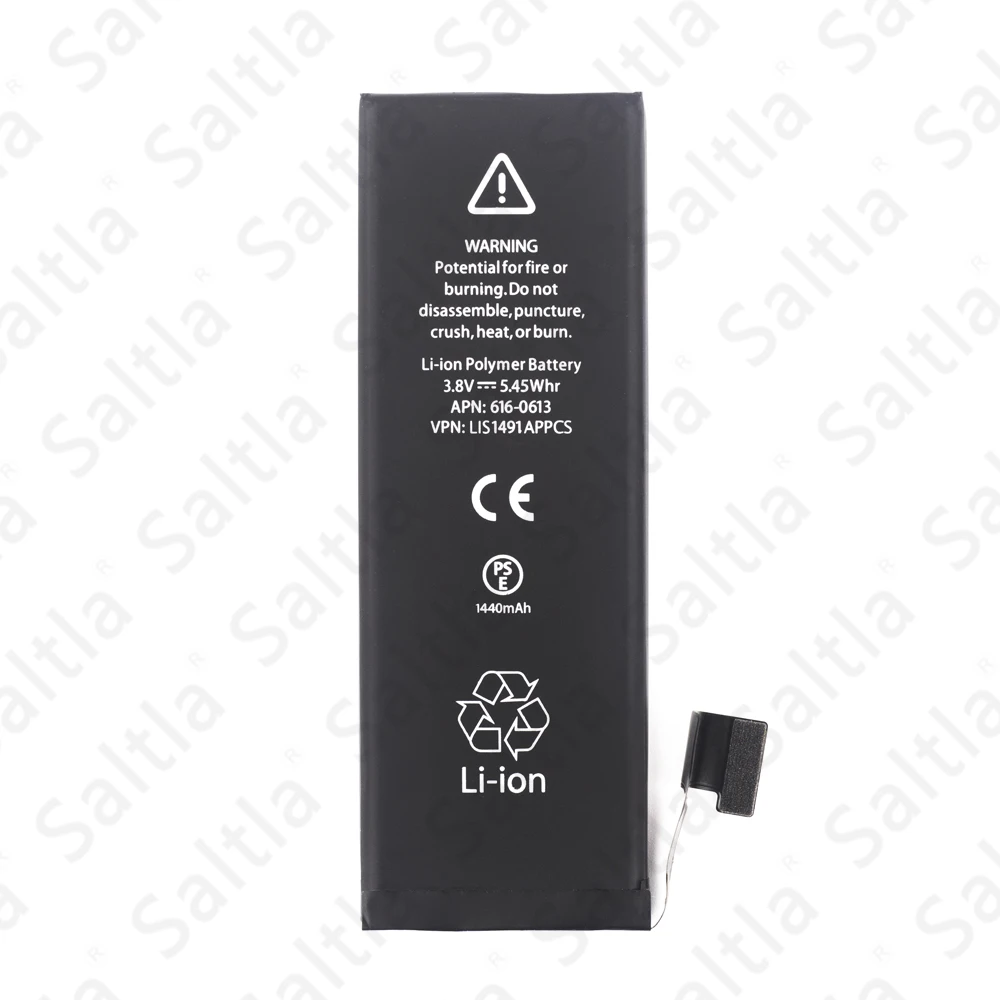 100% Оригинальный Saltla аккумулятор для iPhone 5 реальная емкость 1440mAh новые 5G запасные