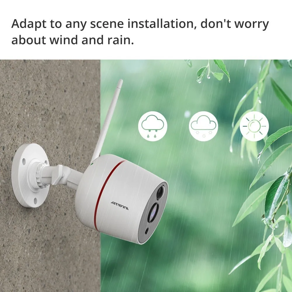 ATFMI 2CH 1080 P HD CCTV Wi Fi мини сетевому видеорегистраторУ 2 шт. комплект видеонаблюдения