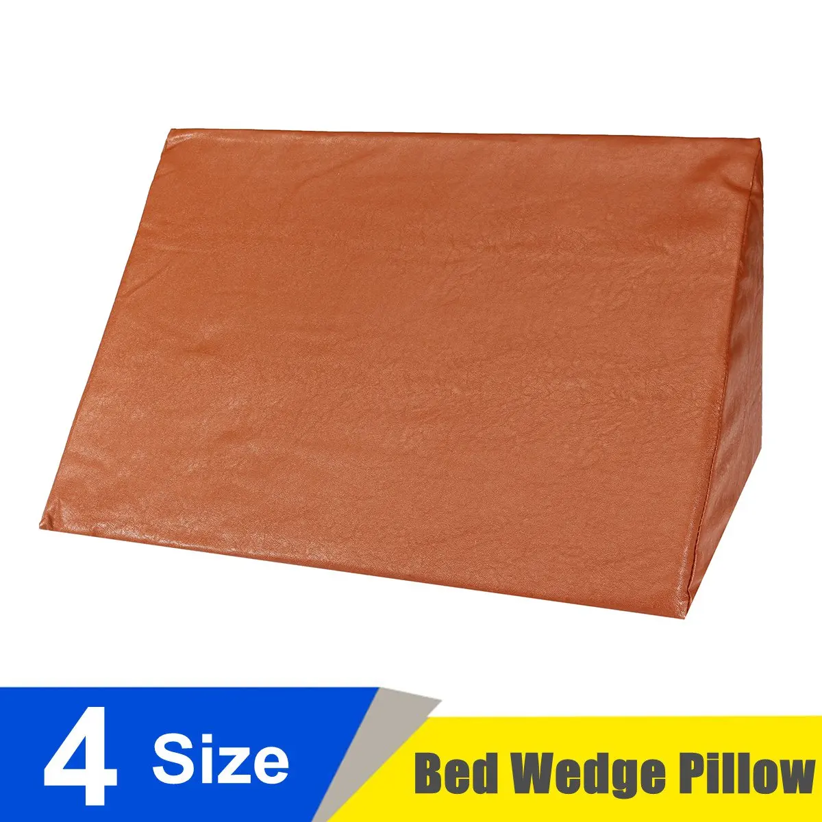 

Leather Sponge Orthopedic Acid Reflux Bed Wedge Pillow Back Leg Elevation Cushion Pad Bedding Triangle Pillows Brown 4 Sizes