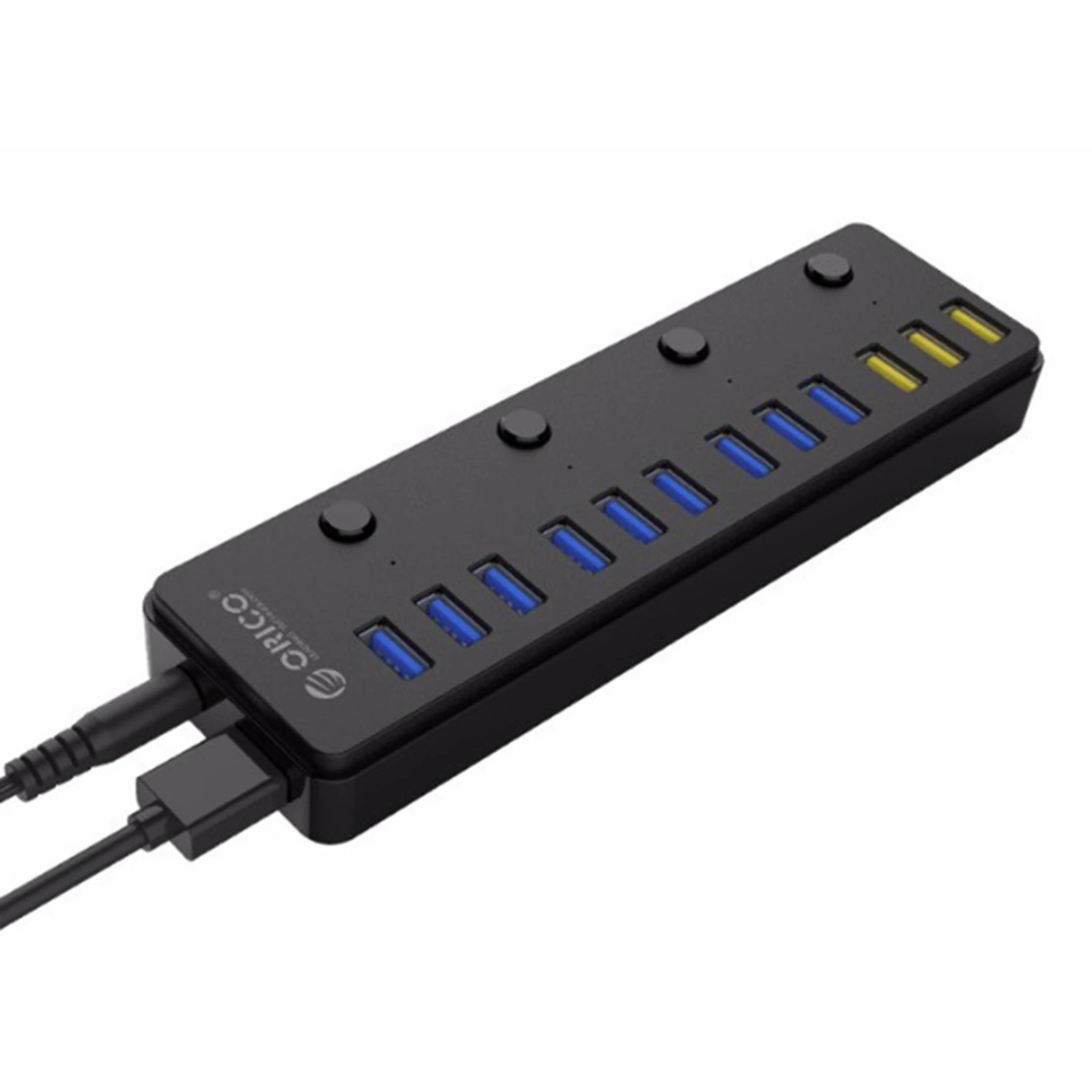 Orico 5 Гбит/с супер скорость 12 портов Usb 3 0 концентратор портативный В 5A адаптер