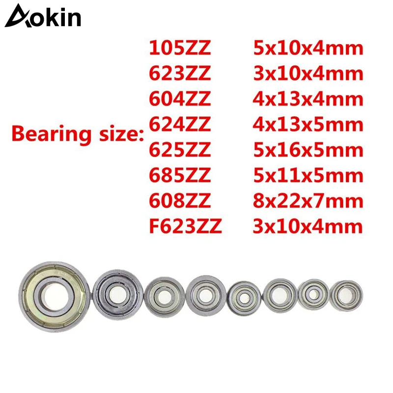 

Шариковый подшипник 608ZZ, 623ZZ, 624ZZ, 625ZZ, 685ZZ, F623ZZ, 105ZZ, 10 шт.