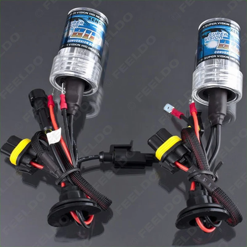FEELDO 2x35w Ксеноновые фары для автомобиля лампа H13/9008 Hi/Lo Bi Xenon Замена AC HID лампы #