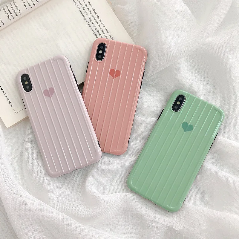 Милый чехол для телефона с сердечками ярких цветов iPhone XR Xs Max X мягкий силиконовый