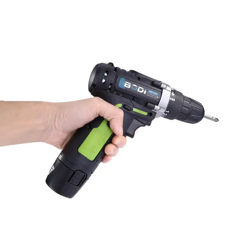 Alloet 12VElectric Single /Double Speed Screwdriver Cordless Lithium Drill Impact Household Multi-functional Power Driver | Инструменты