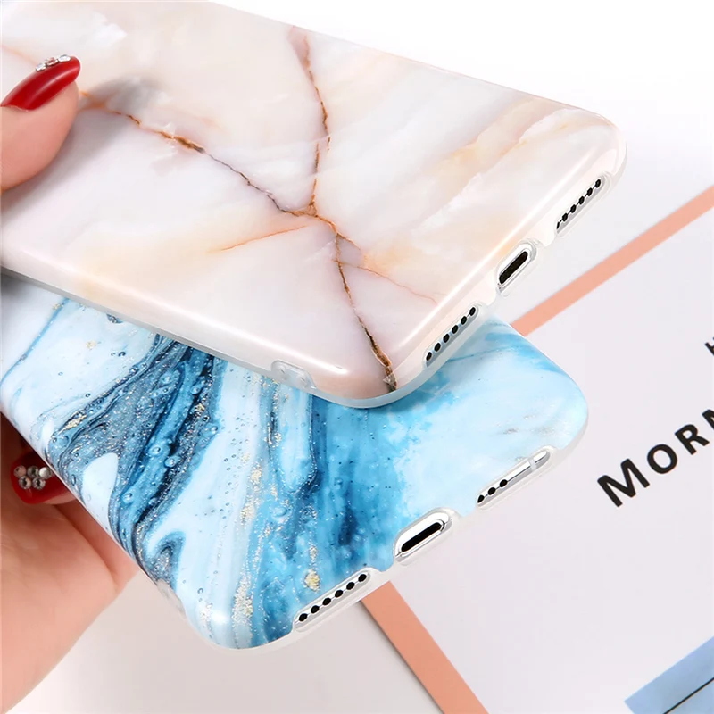 Lovebay Телефон чехол для iPhone 6 6s 7 8 Plus X XR XS Max Модный Цветной мраморный акварельный