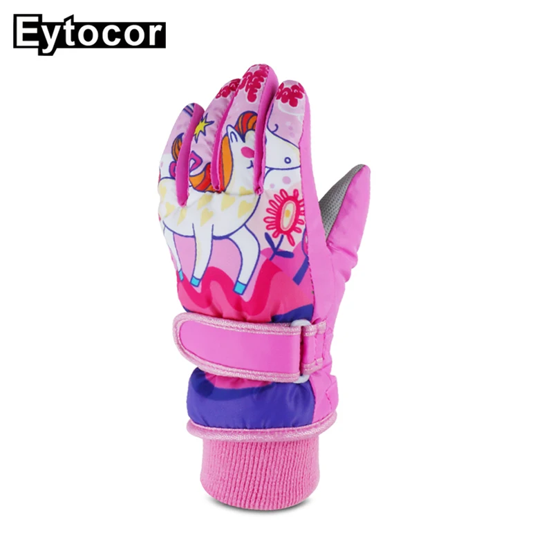 EYTOCOR Children Winter Girls Boys Ski Skiing Bike Cycling Riding Warm Waterproof Windproof Snowboard Kids Gloves Handwear | Спорт и