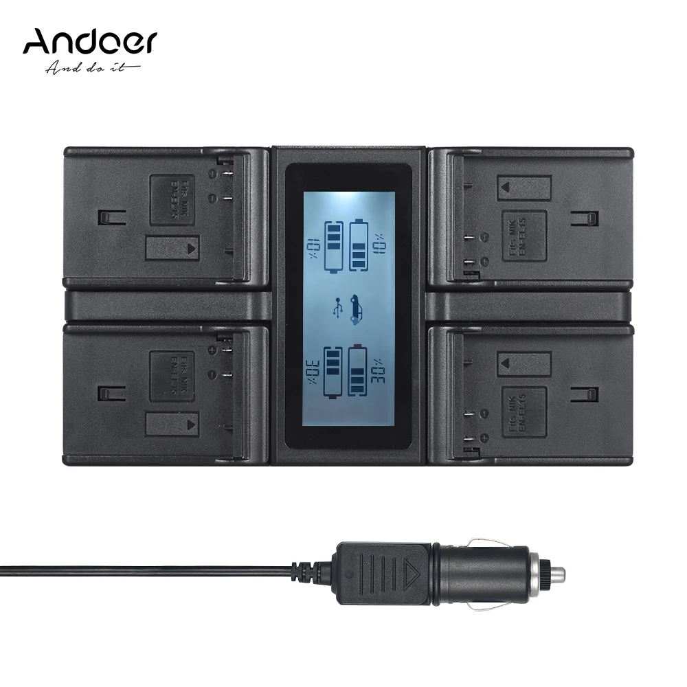 Andoer NP F970 4 канальное зарядное устройство для цифровой камеры ЖК дисплей Sony F550 F750