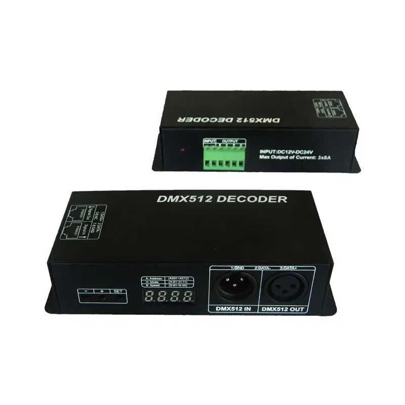 Декодер Rgb Dmx512 Dc12V ~ 24V 3Chx4A декодер с цифровым дисплеем|Цифро-аналоговые