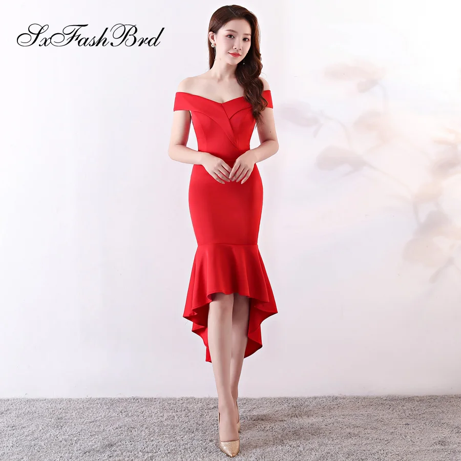 Vestido De Festa Longo новый халат Longue Soiree милые короткие рукава русалка вечерние женские