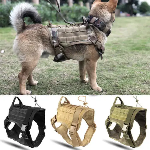 Полиция K9 тактическая тренировочная собачья шлейка Военная Регулируемая