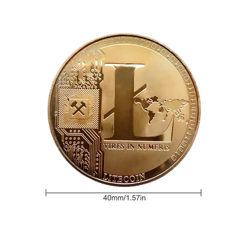 Litecoin позолоченная монета Bitcoin коллекционный подарок Wright virtual metal памятная
