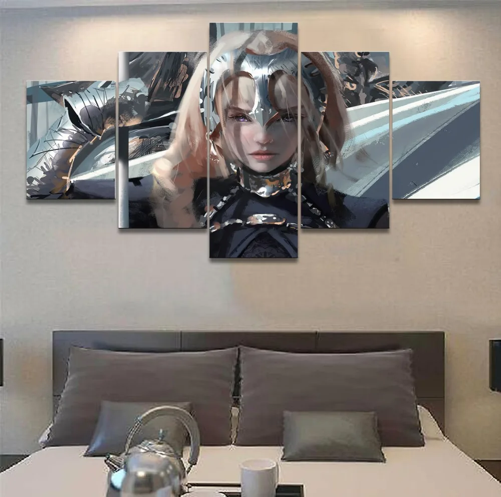 Холст печатные изображения HD Wall Art домашний декор плакат 5 шт. аниме Fate Grand для