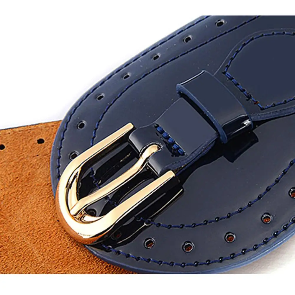 Ladies Decorative Belts Dermis Elastic Blue Waistband Waistline Patent Leather Down Jackets Waistband Women FCO123