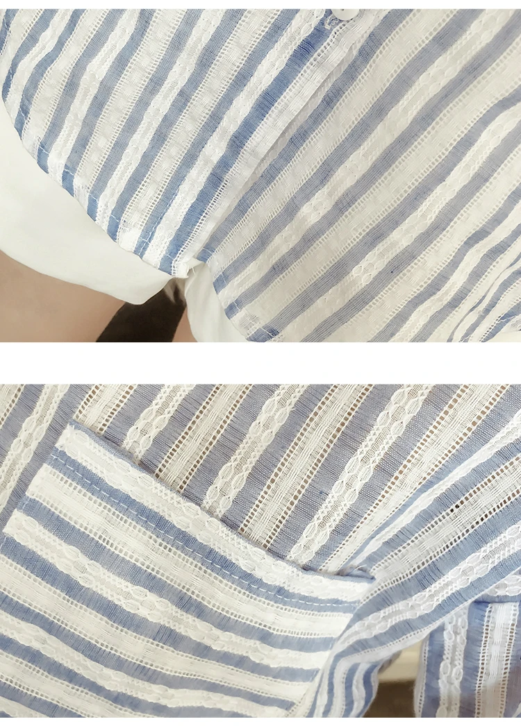 

fashion womens tops and blouses 2021 turn down collor office blouse women striped blouse shirt long sleeve women shirts 2558 50