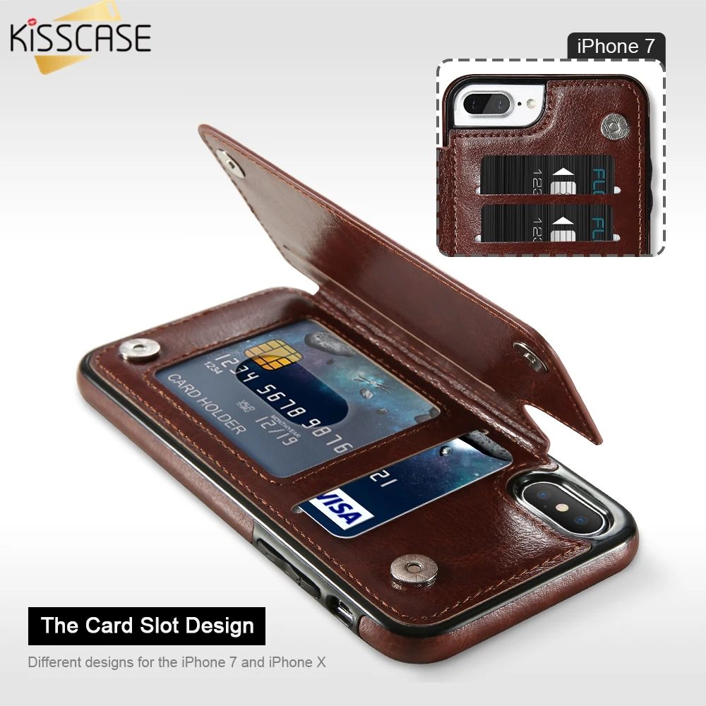 KISSCASE чехол для телефона samsung Galaxy S8 S9 плюс Примечание 9 8 Винтаж кошелек кожаный